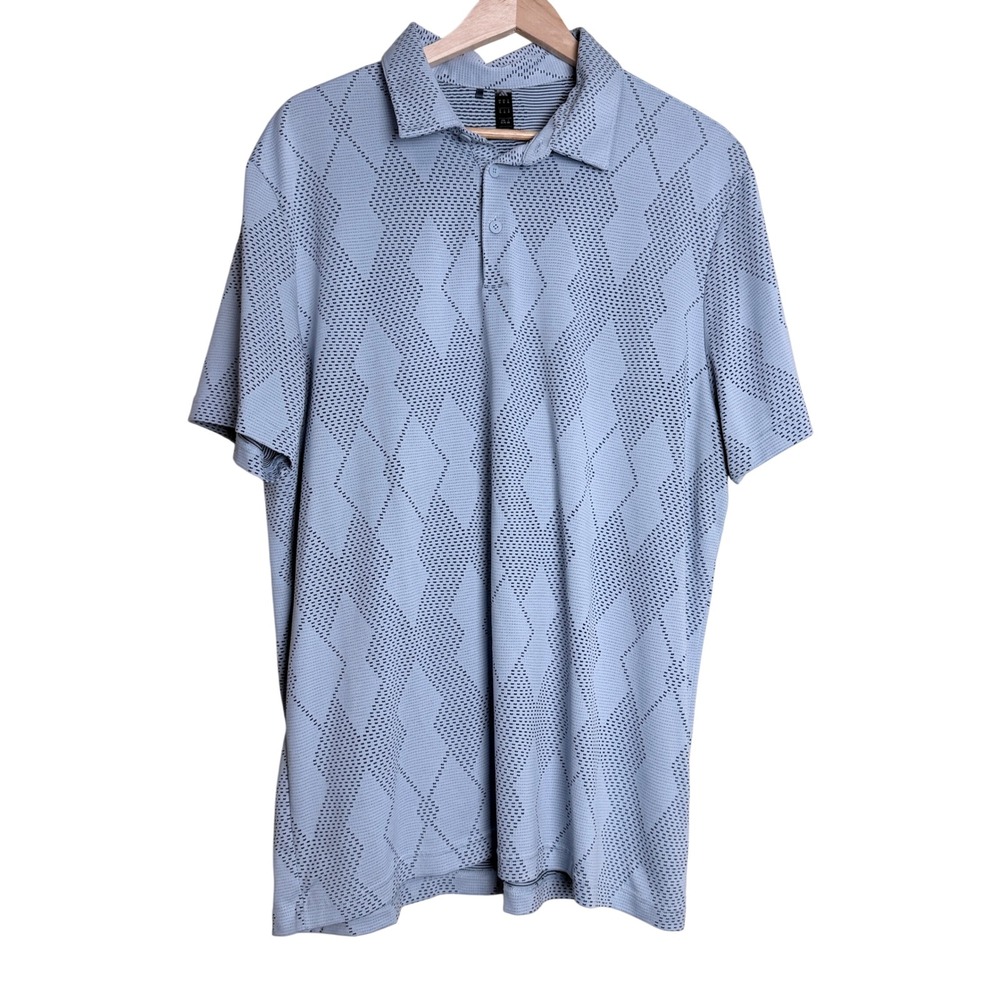 Adidas Ultimate365 Polo Shirt XL Mens Blue Performance Golf Activewear Preppy